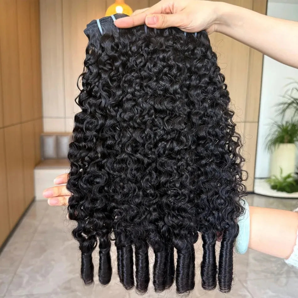 12A Burmese Curly Hair Bundles Burmese Virgin Raw Human Hair Bundles Unprocessed Weaving Water Wave Curly Hair Extensions 32In
