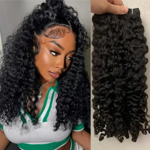 12A Burmese Curly Hair Bundles Burmese Virgin Raw Human Hair Bundles Unprocessed Weaving Water Wave Curly Hair Extensions 32In