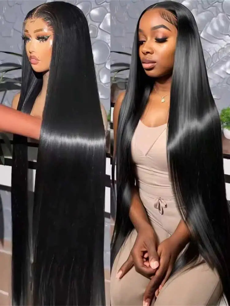 40 42 Inch Straight Human Hair Wigs 13x4 13x6 HD Lace Frontal Human Hair Wigs For Women Glueless Bone Straight Lace Front Wig